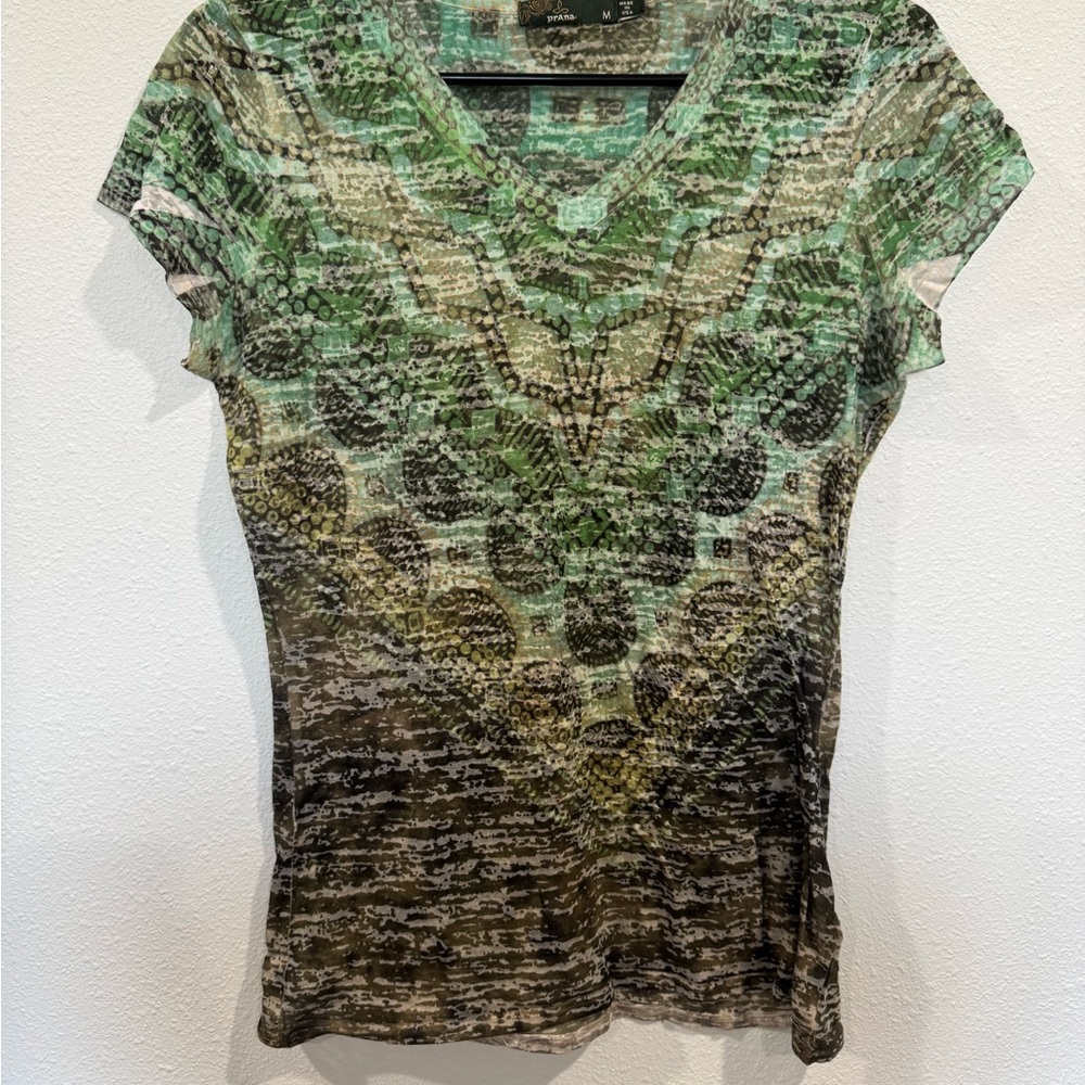 Prana Multicolor Short Sleeve Women's Tee